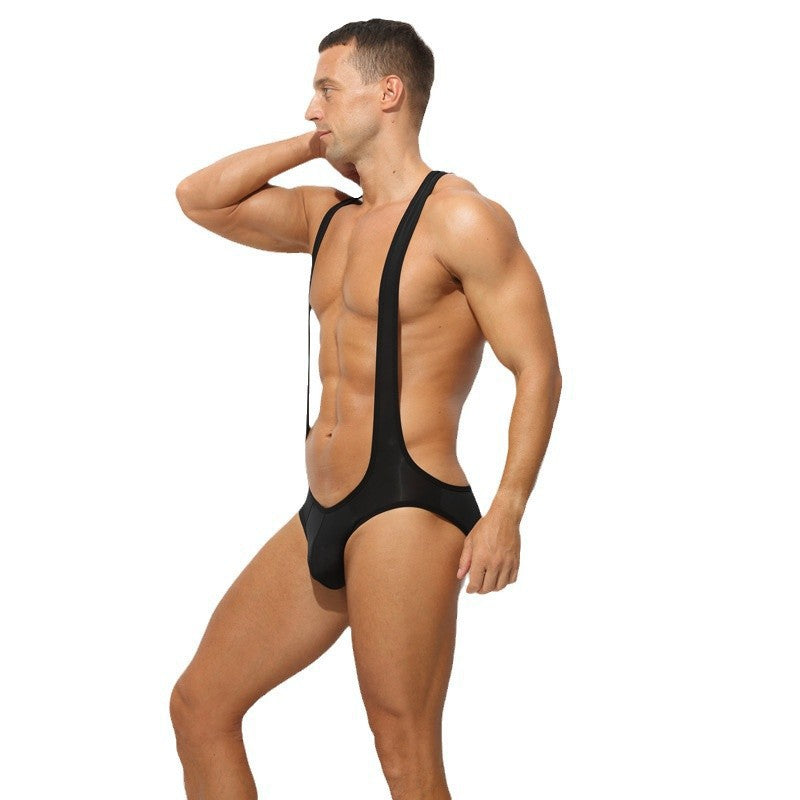 Men's See-Through Thin Tight Hollow Bodysuit - LTY039 - YDressup