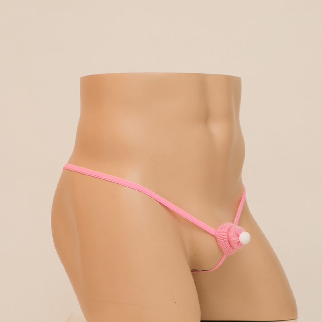 Men’s Santa Hat Underwear – Hollow Out Thong - GZK032
