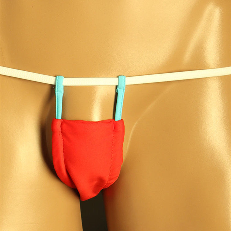 Drawstring Thong - Color Block & Cooling Silk - GZK018 - YDressup