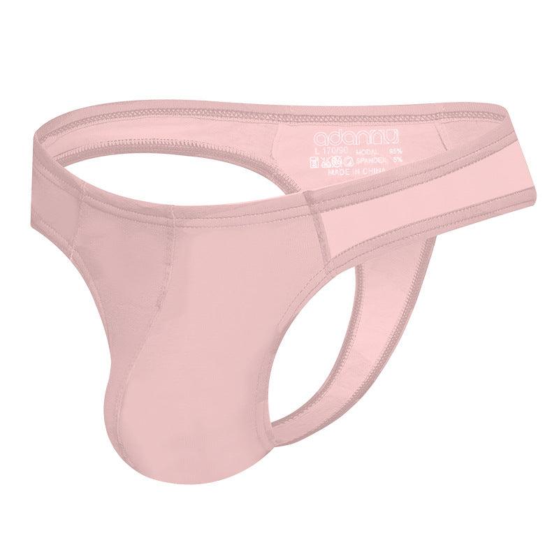 Men's Solid Color Low Rise High Cut Thongs - DZK020 - YDressup