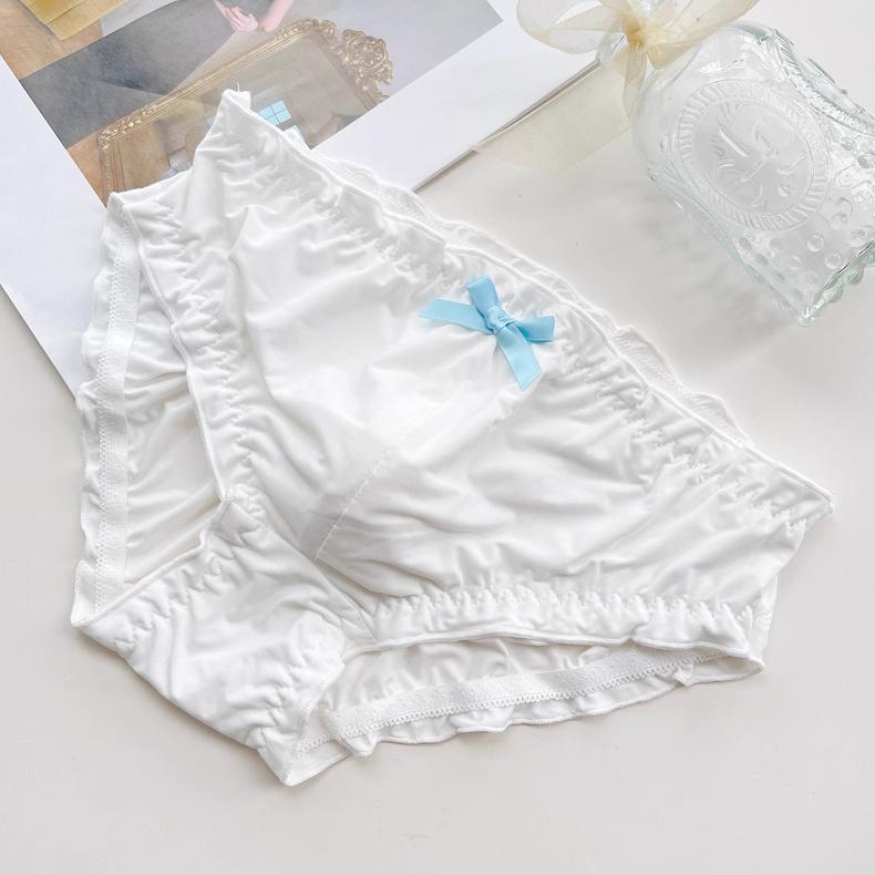 Sexy Femboy Ice-Silk Briefs with Sweet Bow - FU003