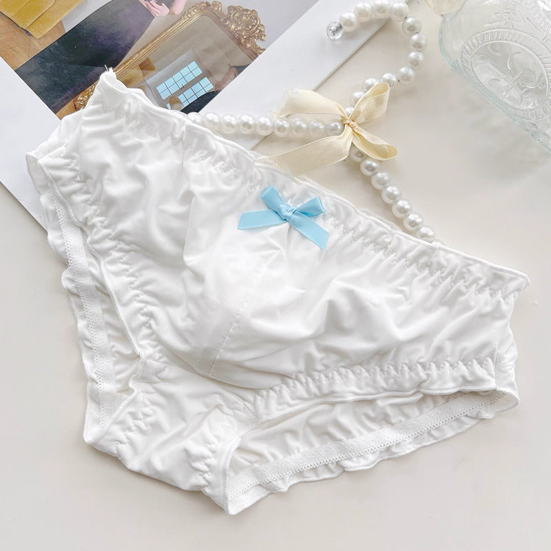 Sexy Femboy Ice-Silk Briefs with Sweet Bow - FU003