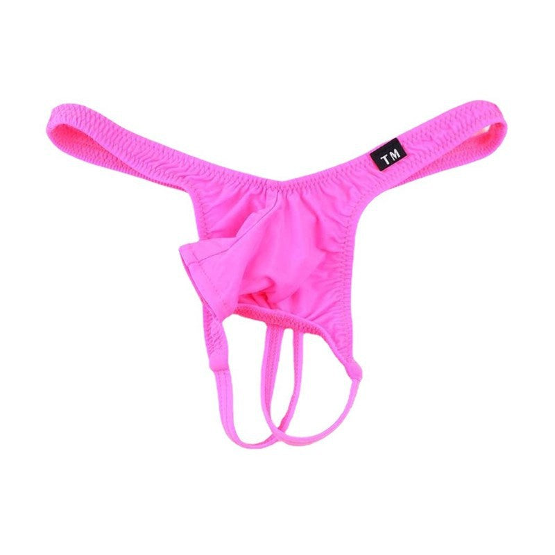Double Strap Men's Open Pouch Thong - Playful Nylon Lingerie - DZK022 - YDressup