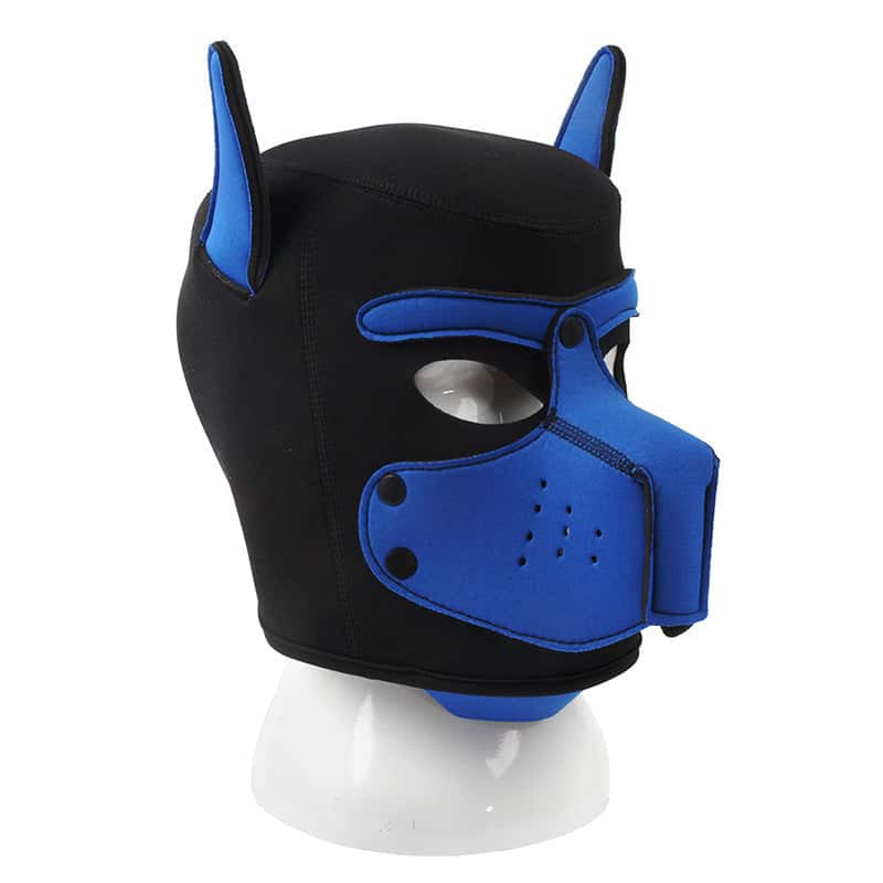 BDSM Bondage Dog Hood Mask with Detachable Nose for Roleplay - KB055