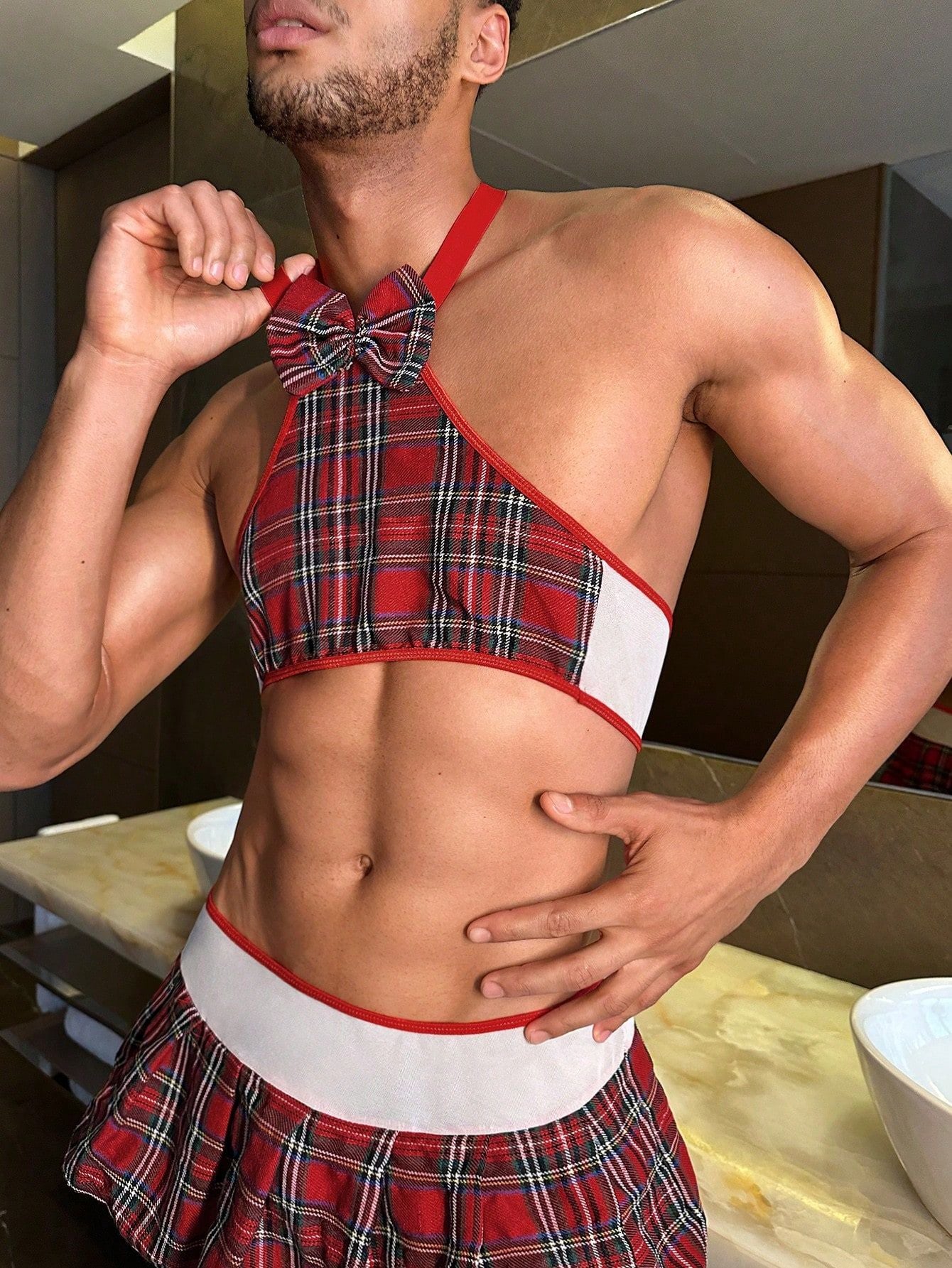 Men's Sexy JK School Uniform Roleplay Set - QQNY047