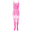 Lace Hollow Crotchless One-Piece Garter Stockings - YNY096
