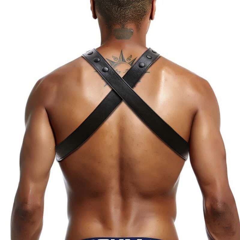 Men's Leather Shoulder Chest Strap - KB046 - YDressup