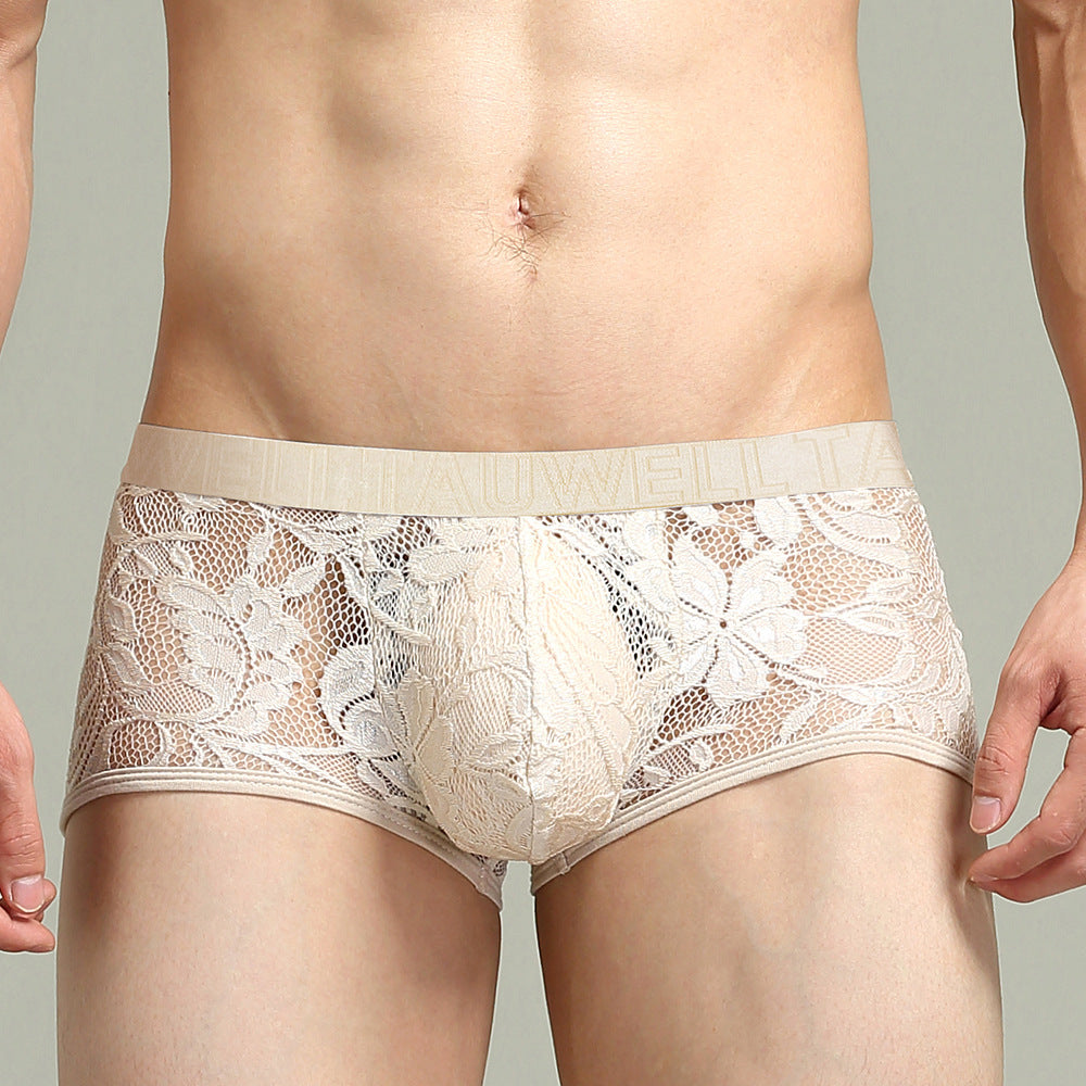 Men's Lace Jacquard Mesh Trunks - PJK016