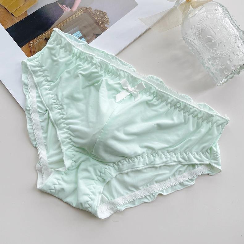 Sexy Femboy Ice-Silk Briefs with Sweet Bow - FU003