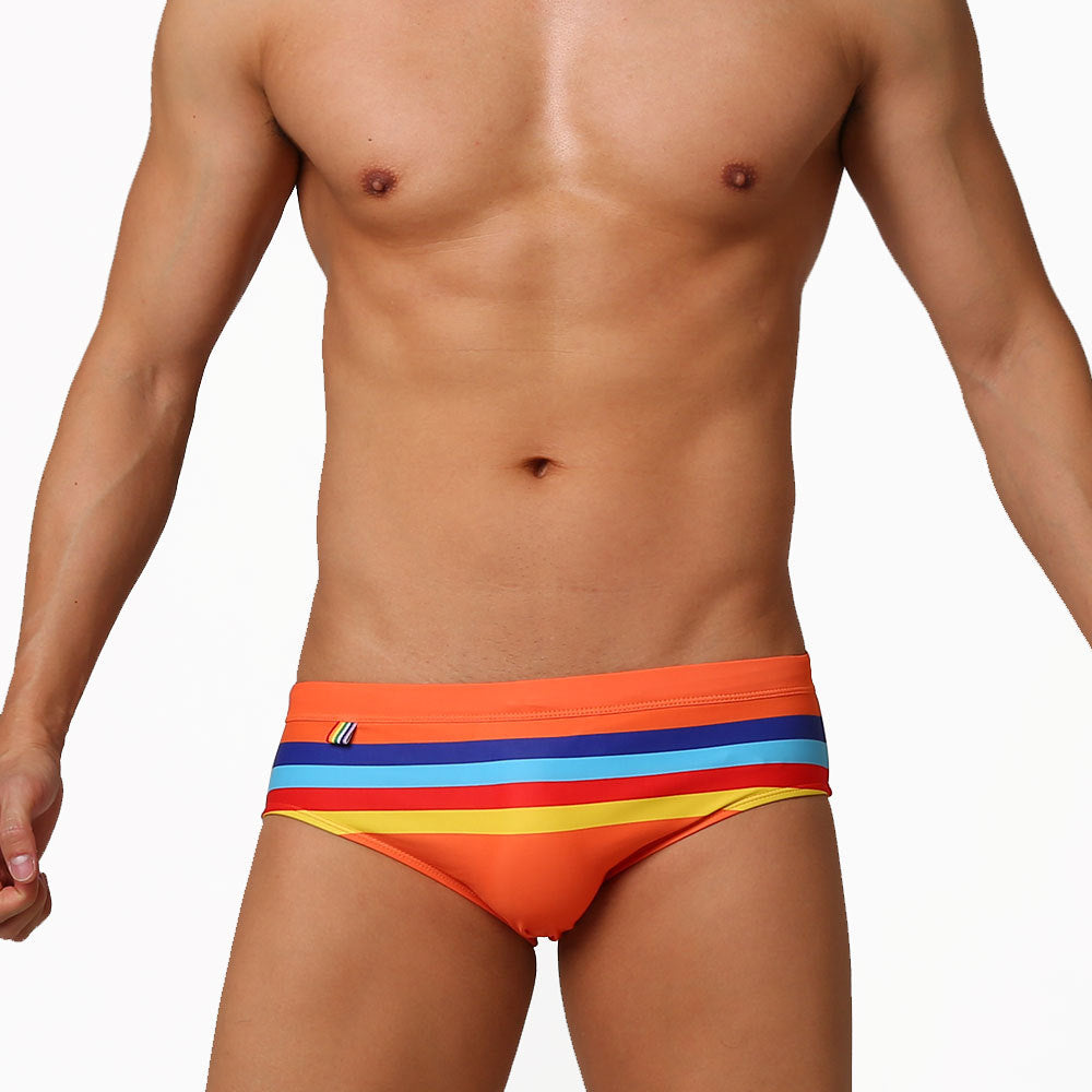 Men's Summer Fit Print Swim Briefs - YK020 - YDressup