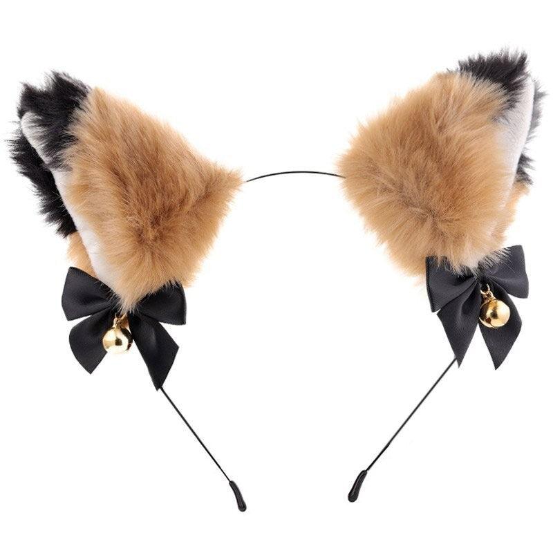 Cute Plush Jingle Bell Fox Ear Headband -PJ002 - YDressup