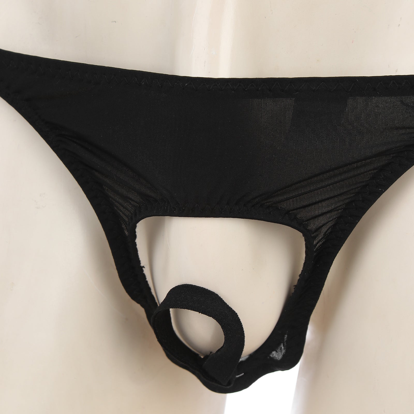 Elastic Ice Silk Men's T-Back Thong - GZK004 - YDressup