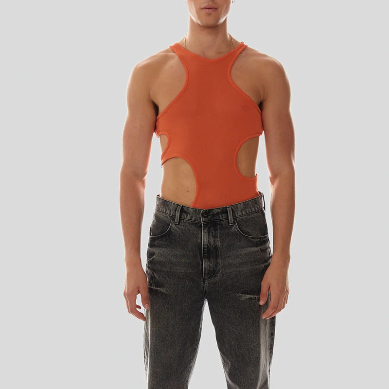 Sleek and Stylish: Men's Nightclub Fashion Tank Tops for Partywear - TT001 - YDressup