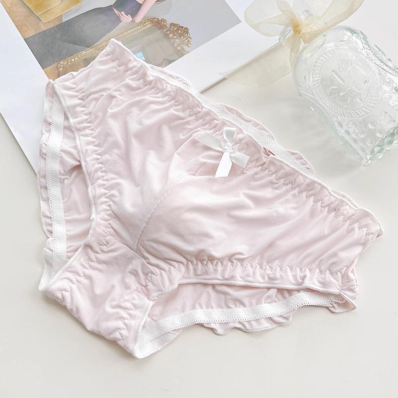 Sexy Femboy Ice-Silk Briefs with Sweet Bow - FU003