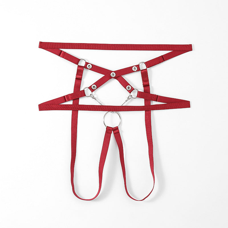 Men’s Fancy Metal O-Ring Thongs - GZK035