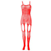 Lace Hollow Crotchless One-Piece Garter Stockings - YNY096
