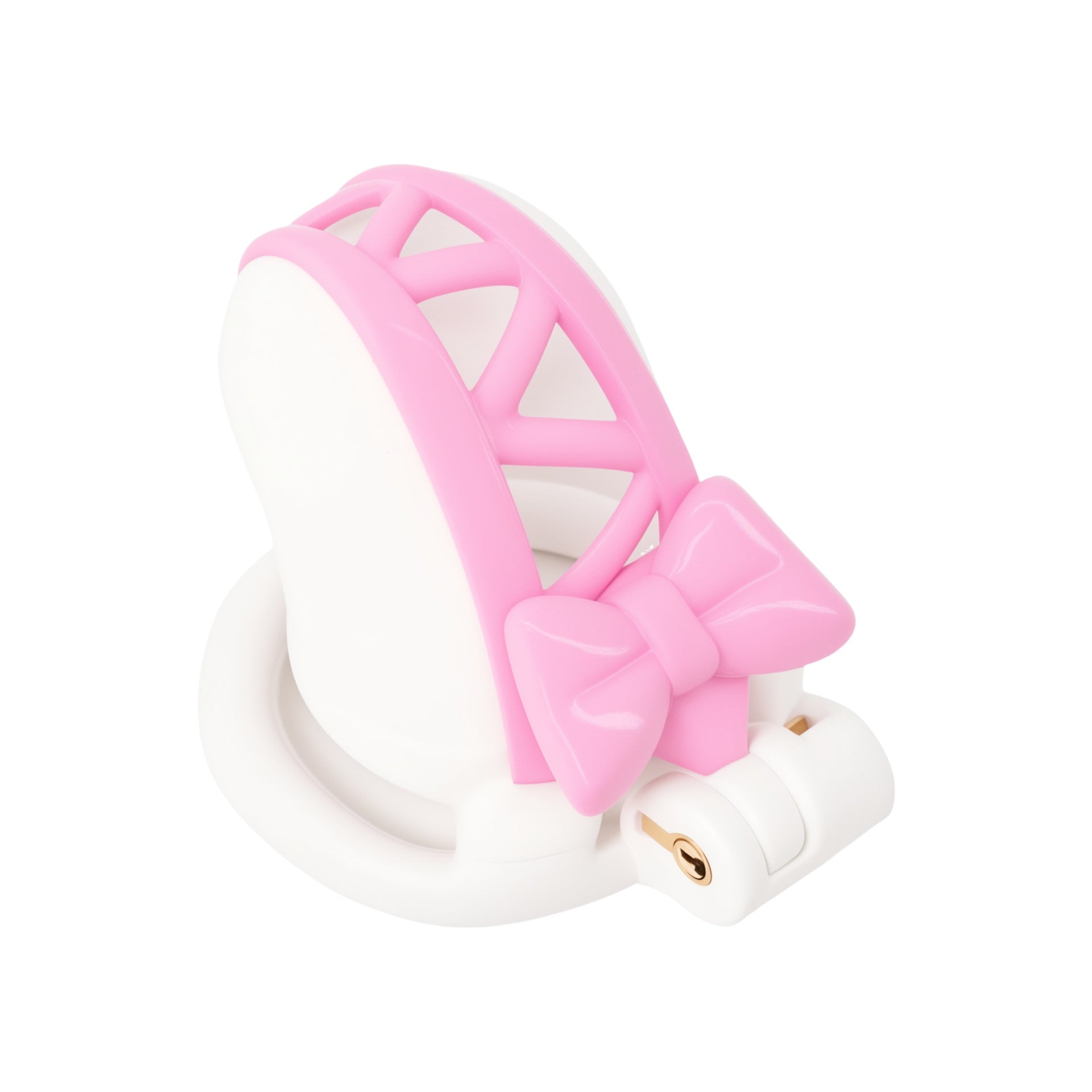 Bicolor Bow Chastity Cage - YJS002