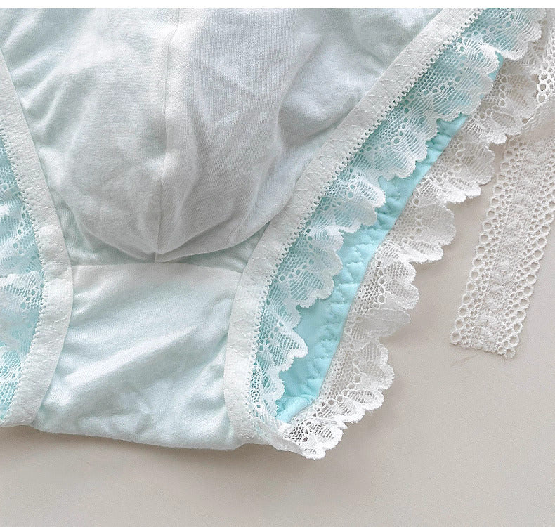 Luxury Lace Embroidered Briefs for Femboy - FU019