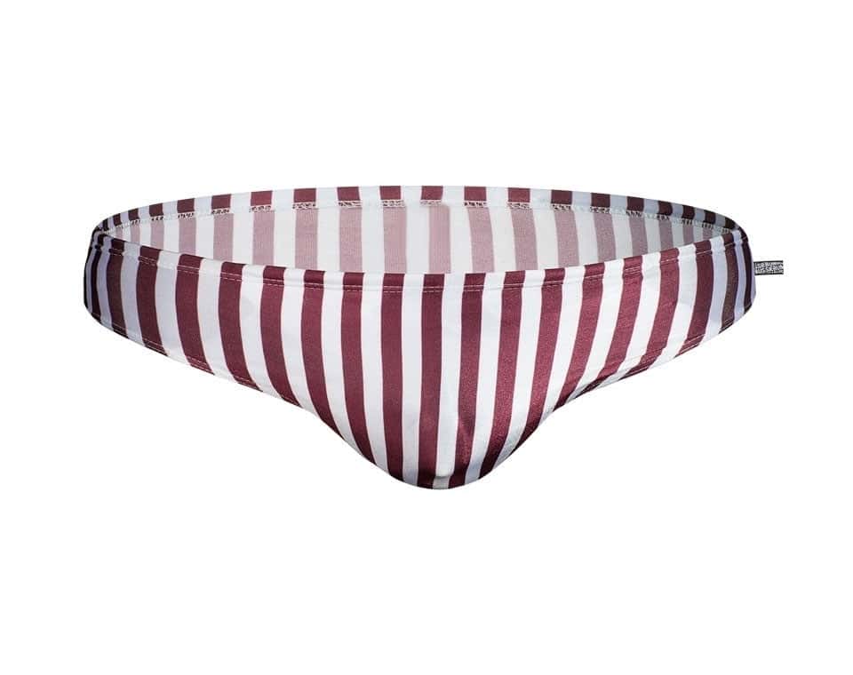 Men's Aquatic Rhythms Striped Swim Briefs - YK019 - YDressup