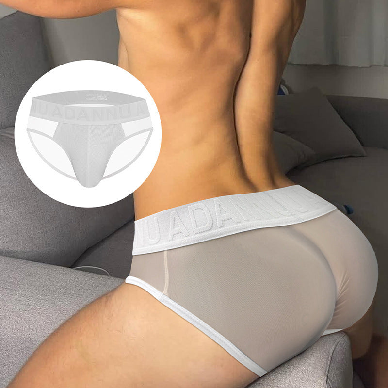 Men's Ultra Sexy Nylon Transparent Thong - SJK016