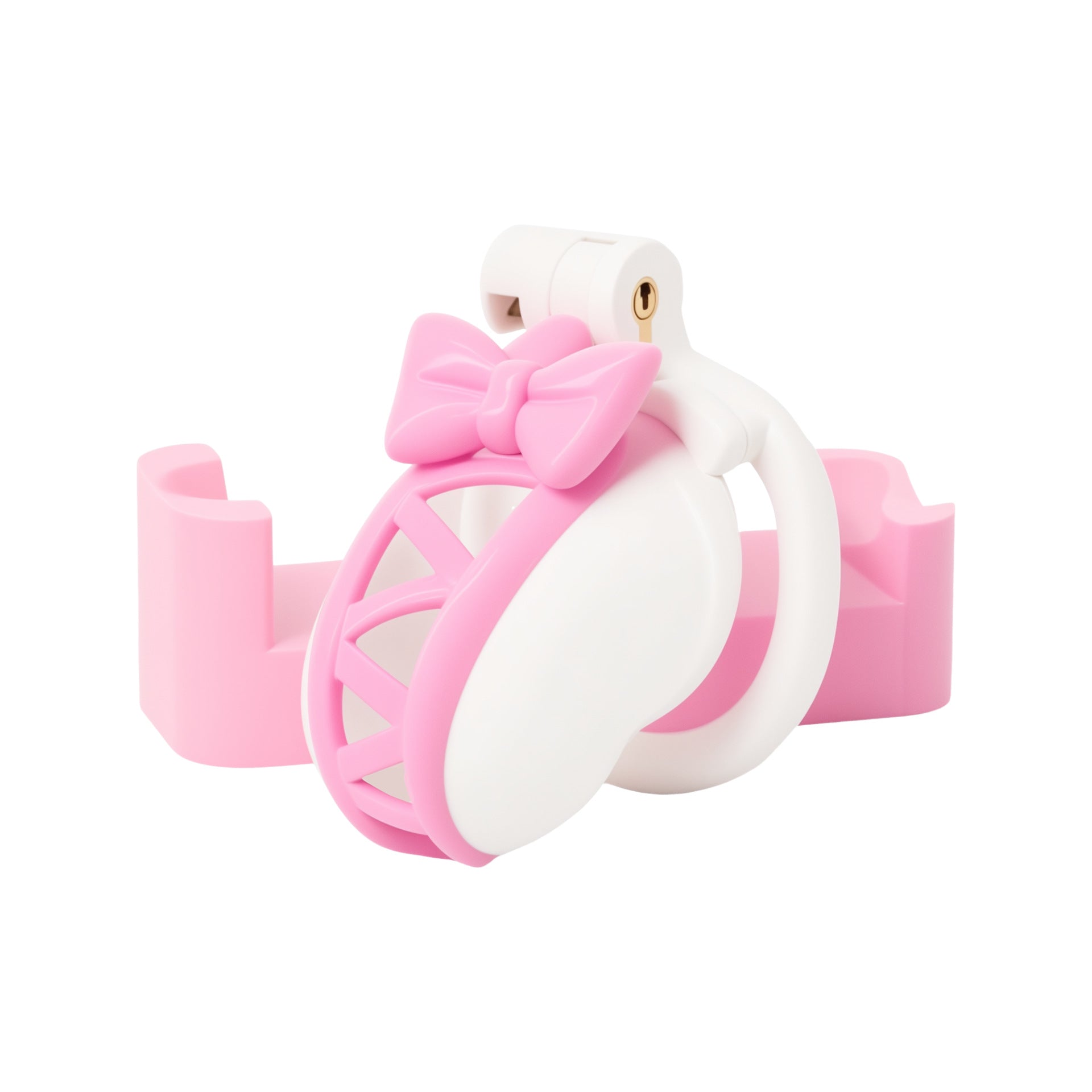 Bicolor Bow Chastity Cage - YJS002