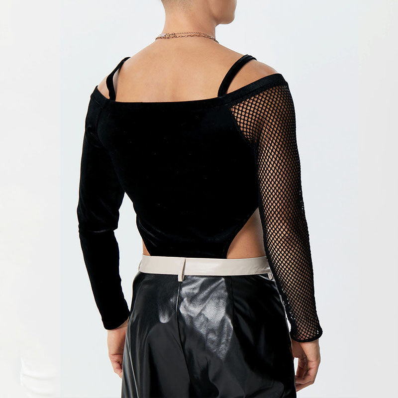 Sensual Hollow Out Solid Color Elastic Slim Fit Camisole - KK009 - YDressup