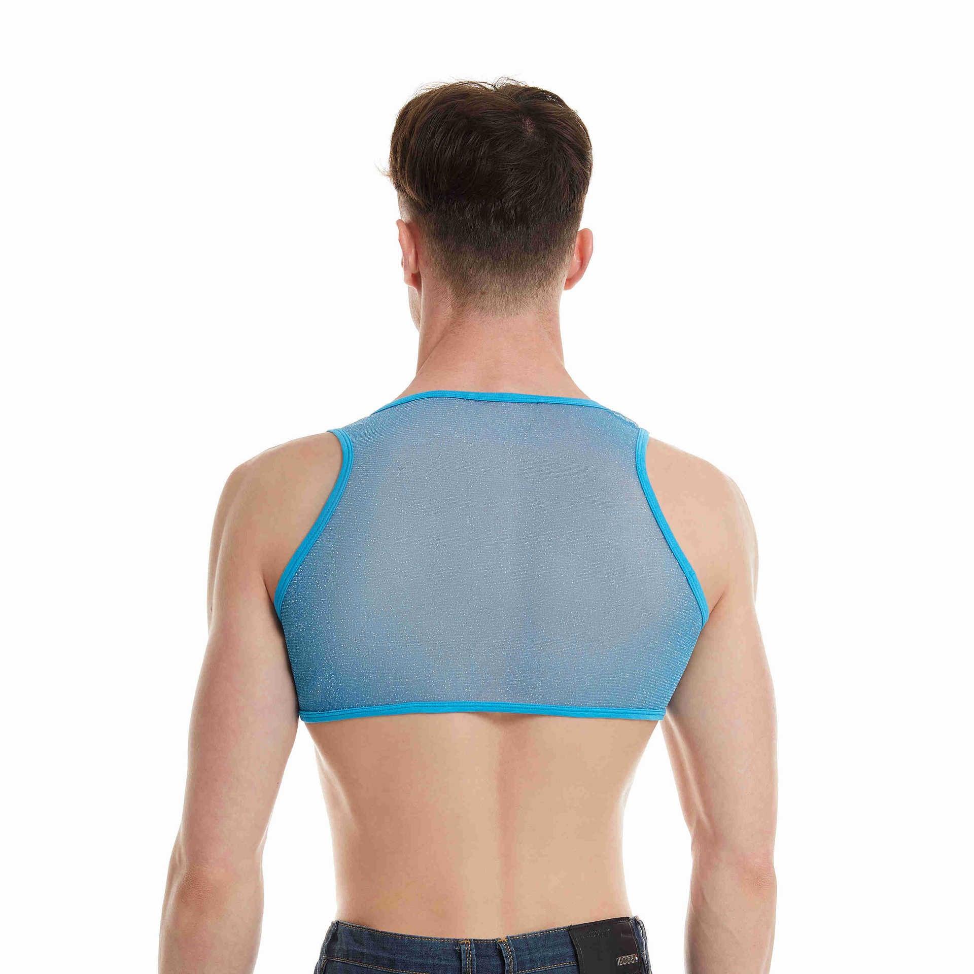 Shiny Transparent Sports Crop Top - YNY108