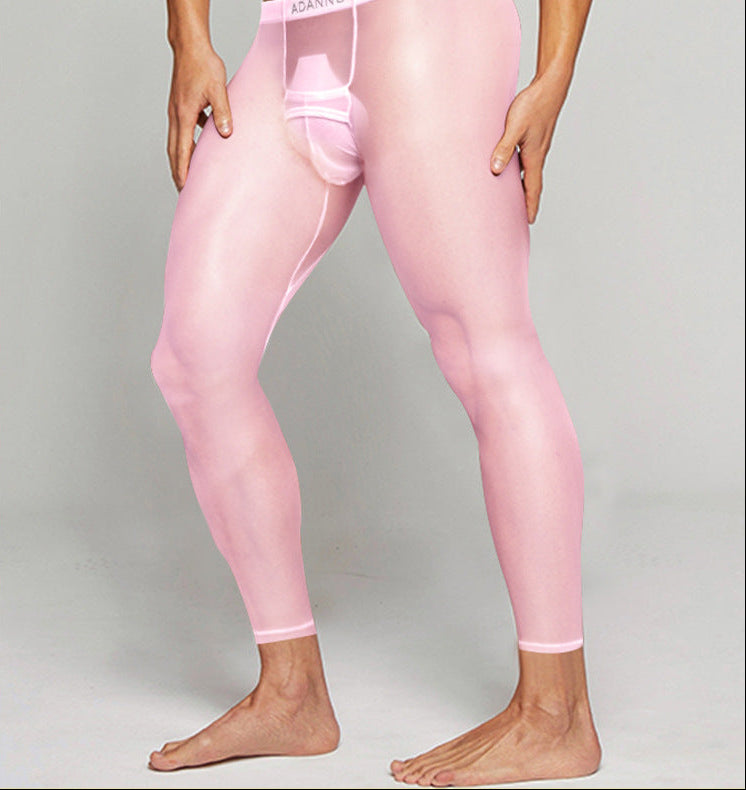 Full Sheer Men's Warm Ultra-Thin Leggings - SP003