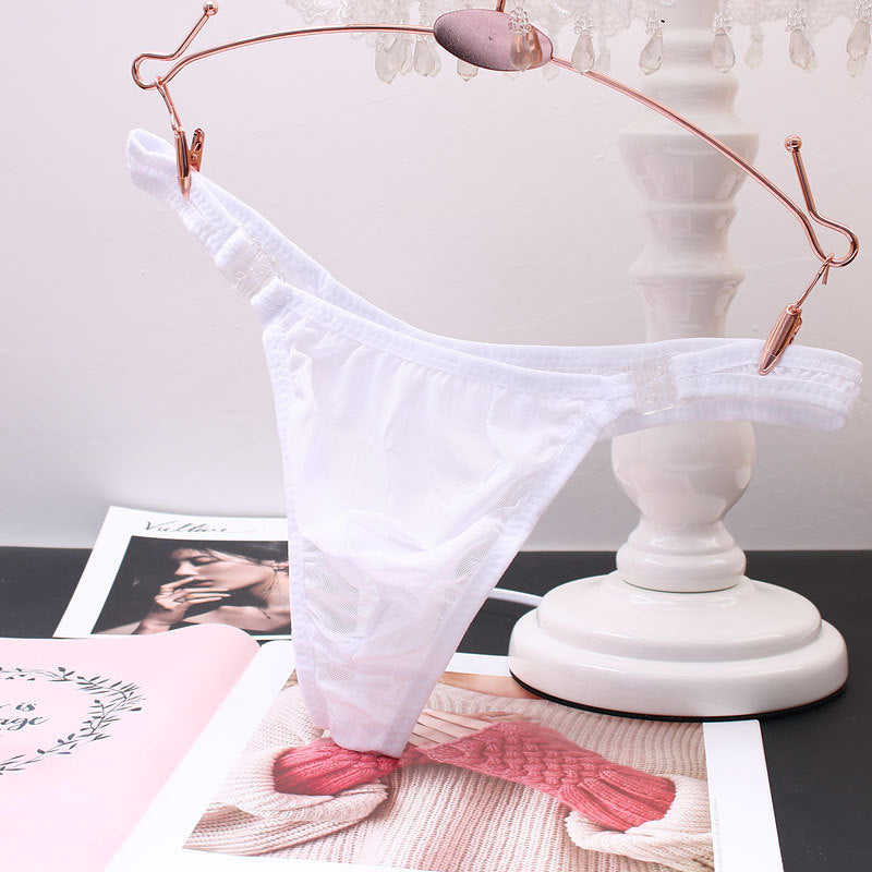 Herren-Strümpfe mit ausgehöhlten Netzstrümpfen und Tanga-Set – CW004