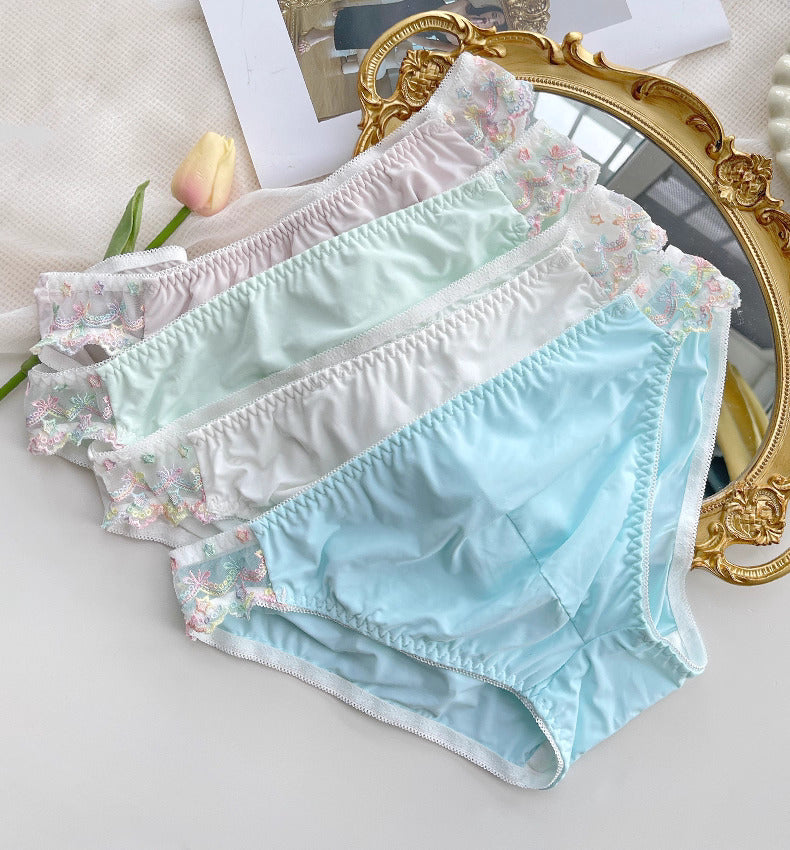 Cute Lace Embroidered Men's Panties - FU020