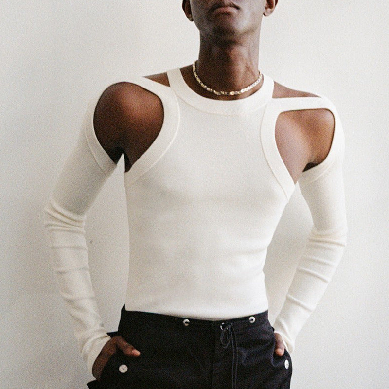 Elastic Slim Fit Base Layer Sexy Tight Sleeveless T-shirt Men's Tank Top - KK004 - YDressup