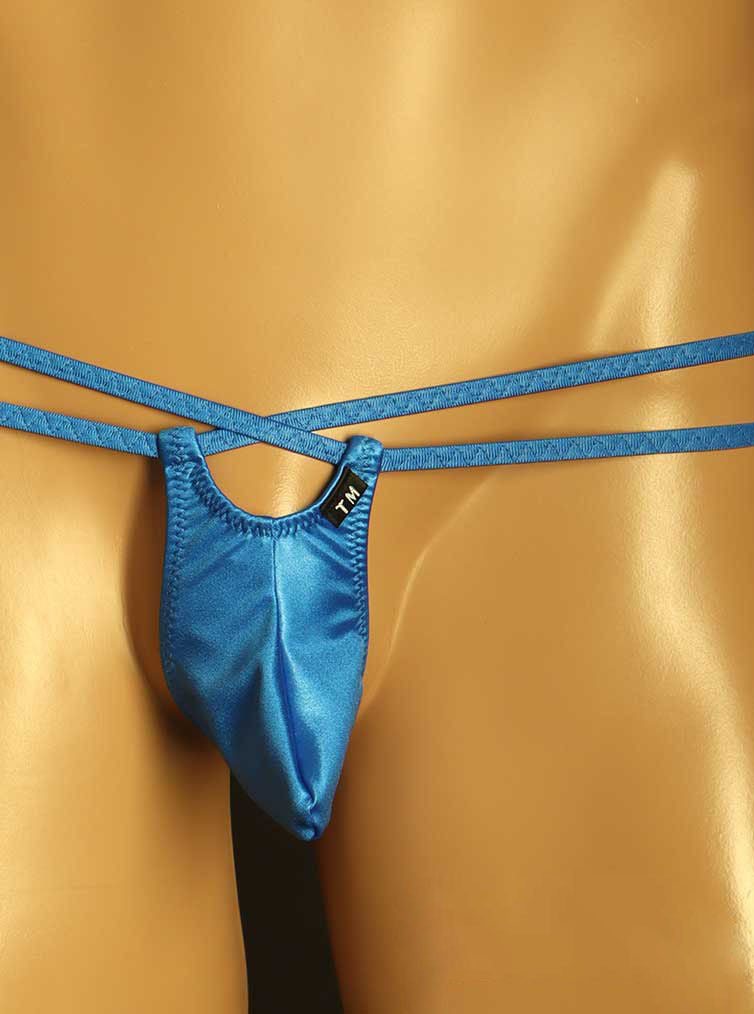Men's Ice Silk Sexy G-String Thong Low Rise Underwear - GZK027 - YDressup