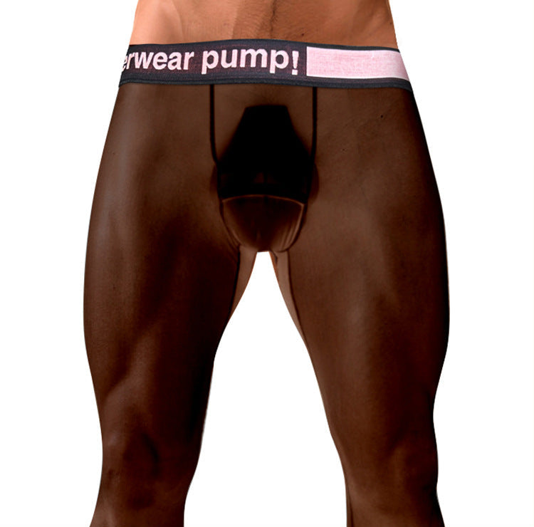 Full Sheer Men's Warm Ultra-Thin Leggings - PJK039 - YDressup