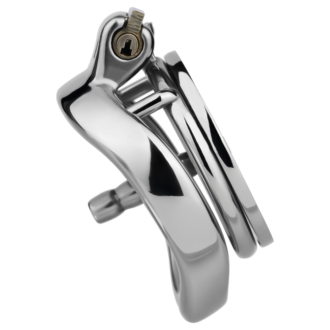 Steel Butterfly Inverted Chastity Cage with Urethral - YJS016