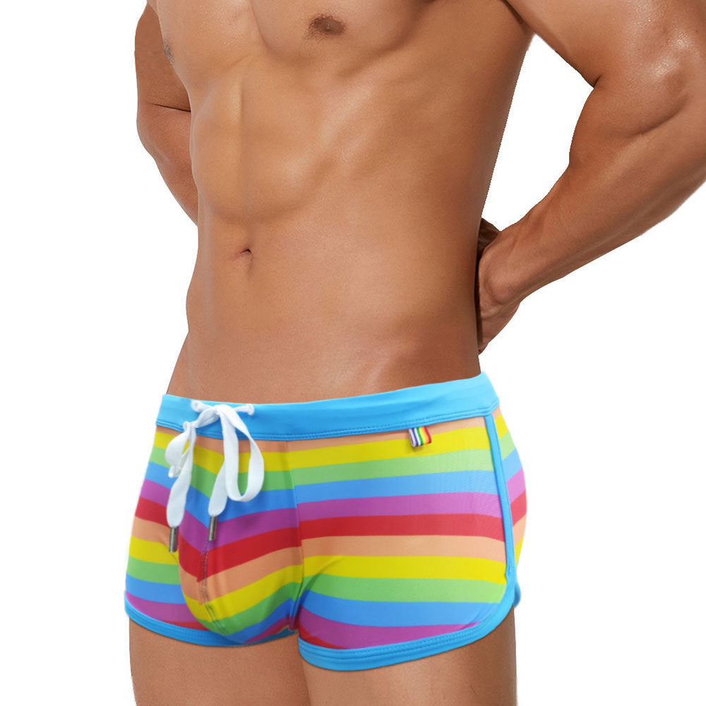 Rainbow Pride Drawstring Swim Trunks - DK004 - YDressup
