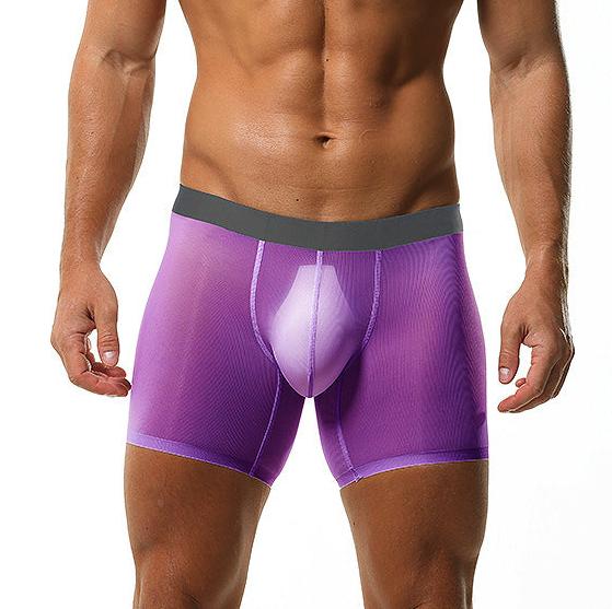 Men's Mesh Splicing Ultra-thin Boxer Briefs - PJK005