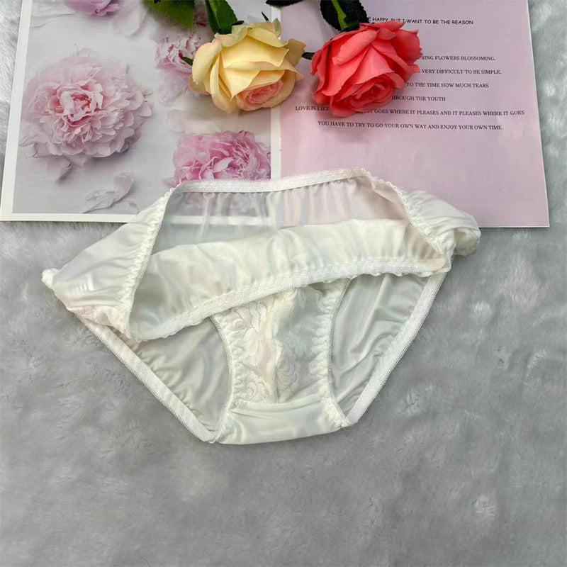 Sexy Floral Lace Mesh Men's Panties - FU018
