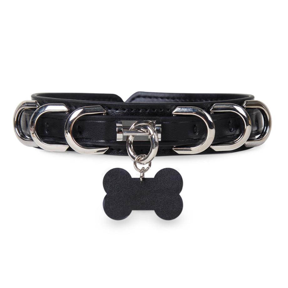 Premium Leather BDSM Collar with Leash - PJ009