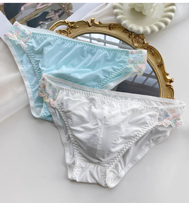 Cute Lace Embroidered Men's Panties - FU020