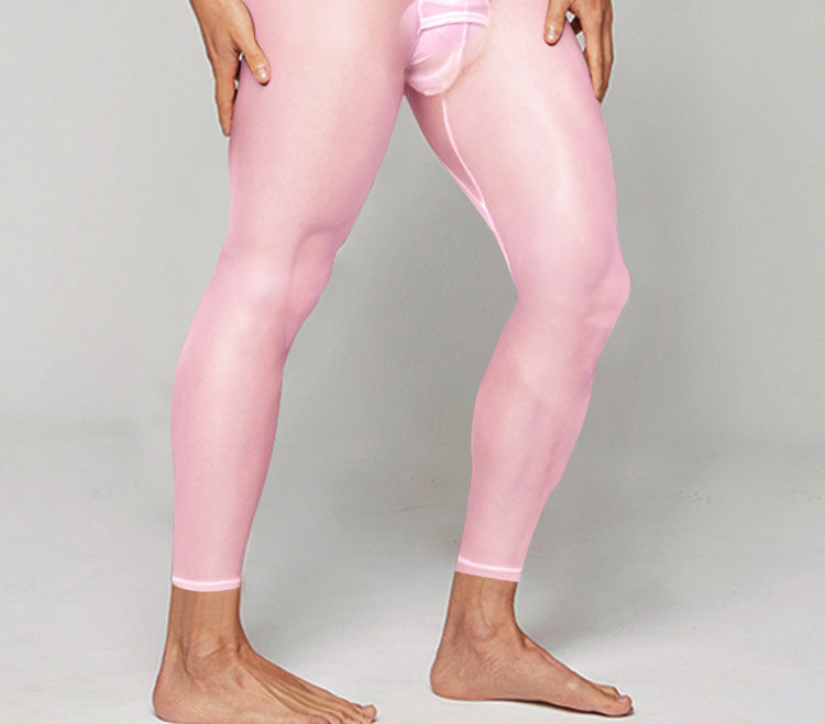 Full Sheer Men's Warm Ultra-Thin Leggings - PJK039 - YDressup