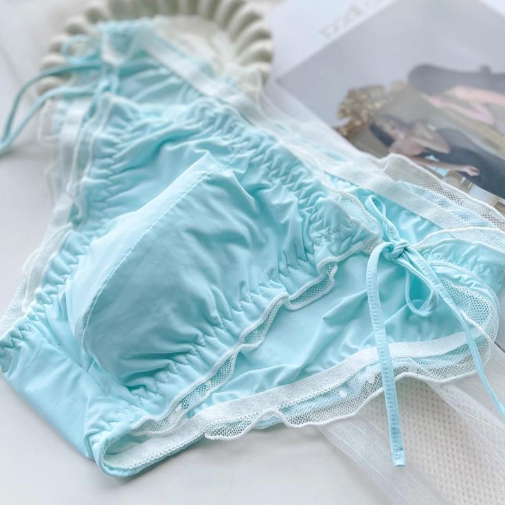 Femboy Satin Side-Tie Panties with Frilly Ruffles - FU004
