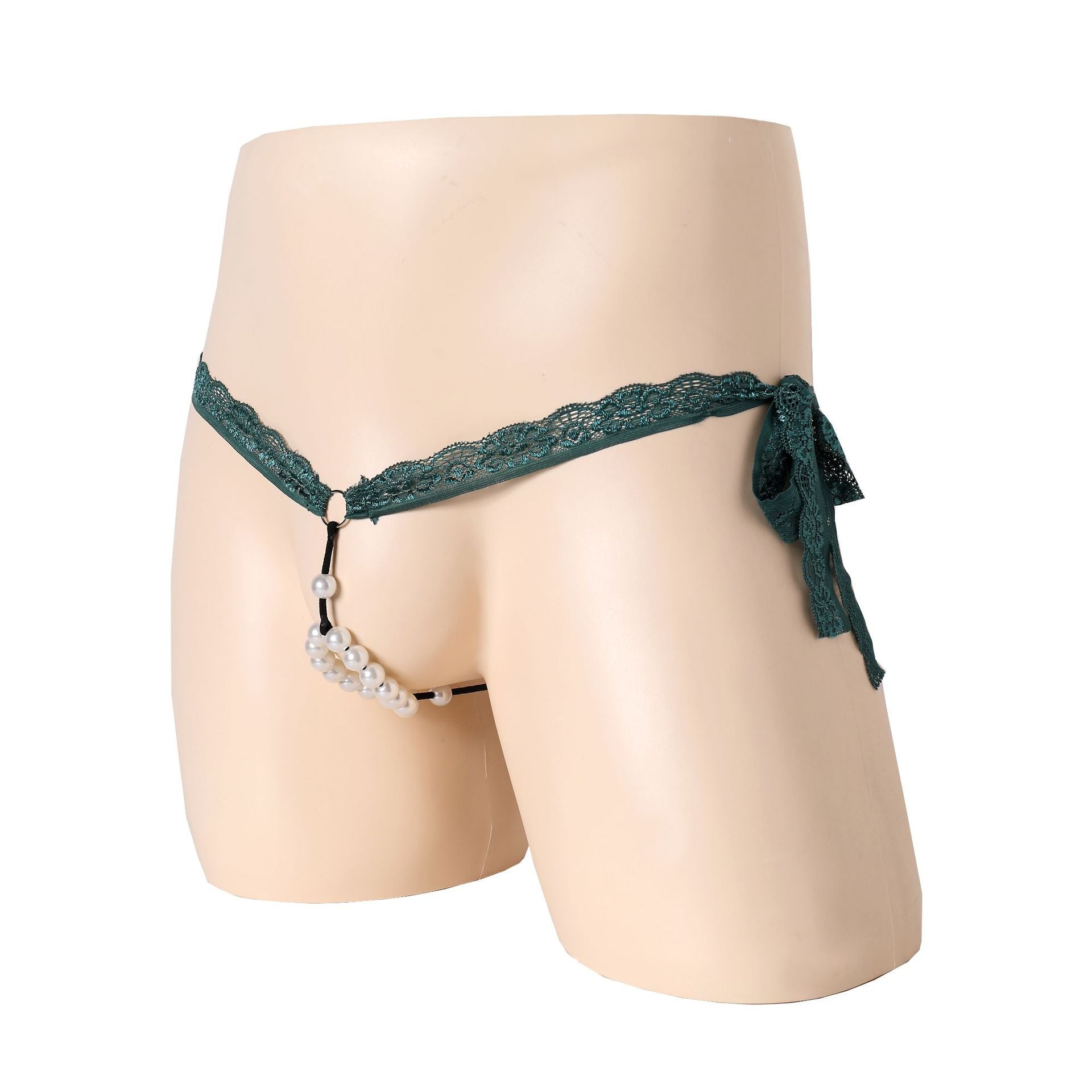 Sexy Men’s Low Waist Lace GString with Pouch - GZK033