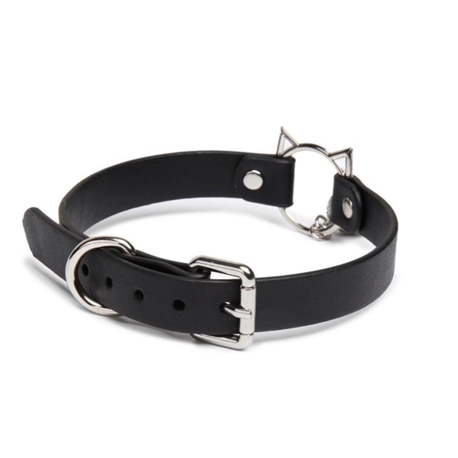 Adjustable PU Leather K9 BDSM Collar with Leash - PJ036