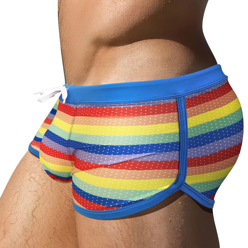 Rainbow Square Cut Swim Trunks - DK006
