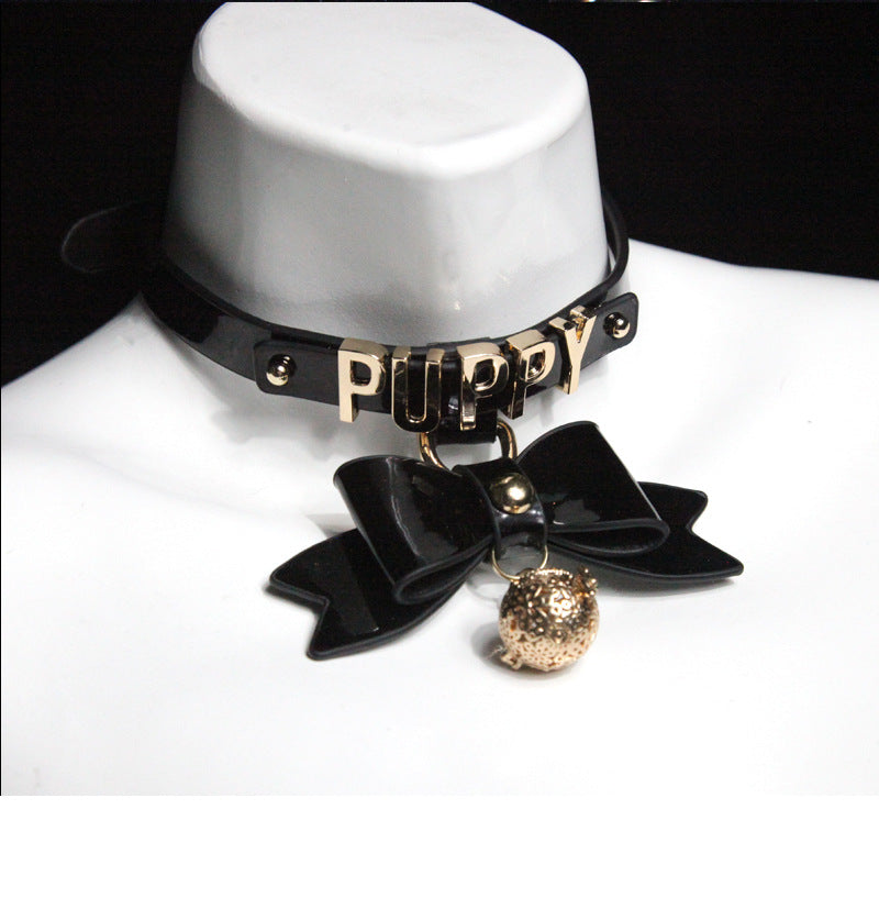 Glowing Bell Choker Collar Puppy Play Adult Sex Toy for Punishment - PJ031