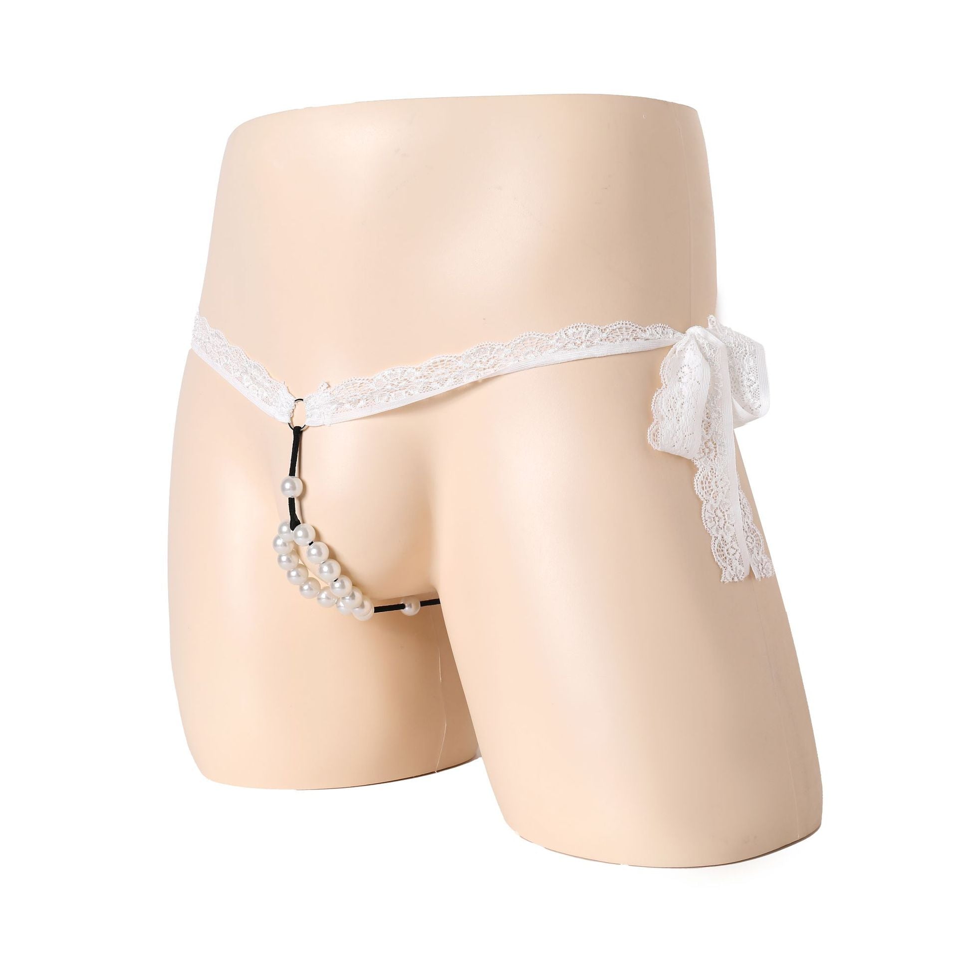 Sexy Men’s Low Waist Lace GString with Pouch - GZK033