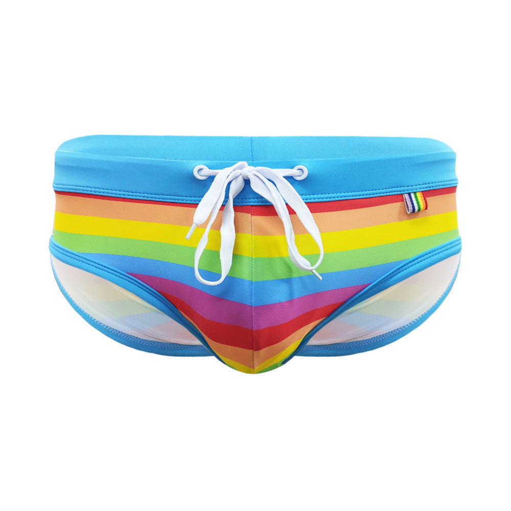 Retro Rainbow Swim Briefs - YK043 - YDressup