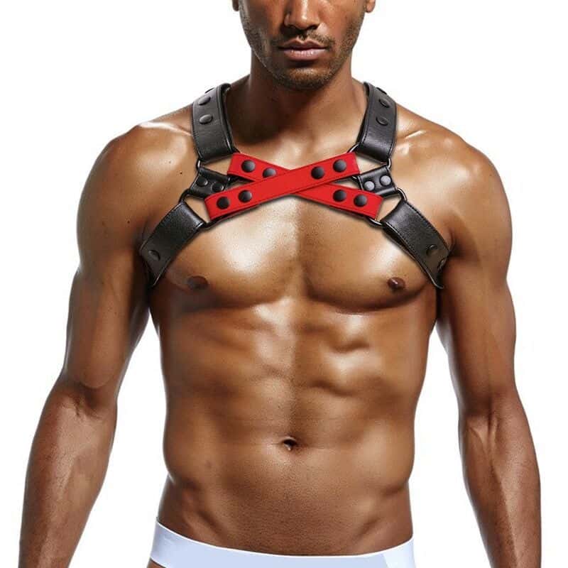 Men's Leather Shoulder Chest Strap - KB046 - YDressup