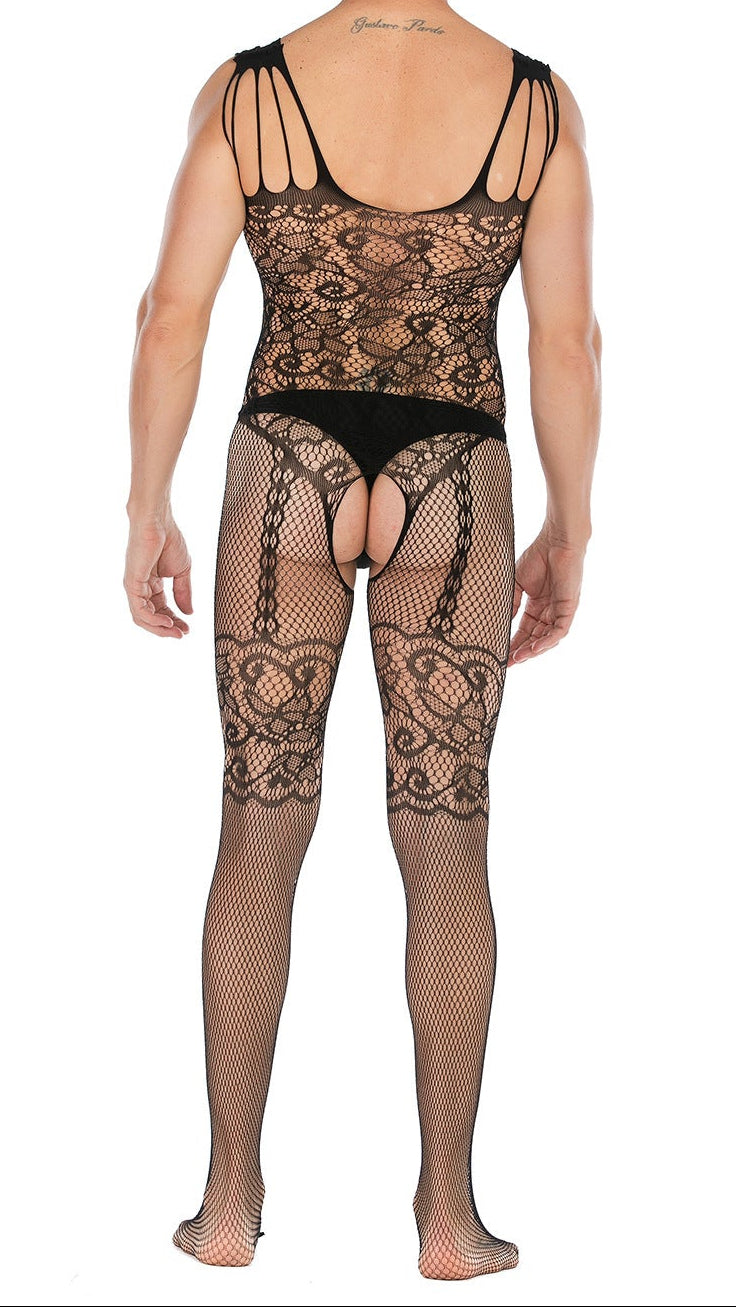 Sexy Cut-Out Crotchless Fishnet Bodystocking - LTW032