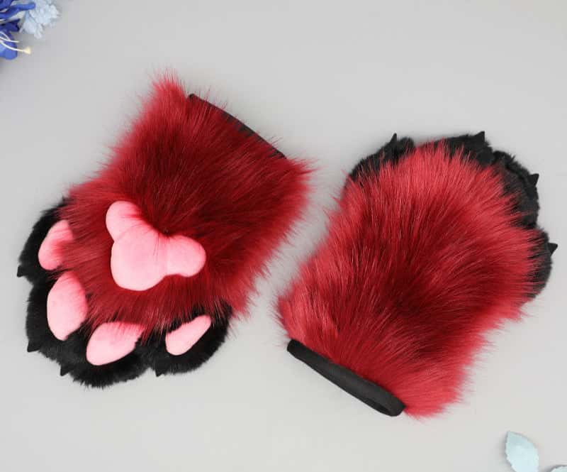 Furry Animal Paw Gloves - PJ045 - YDressup